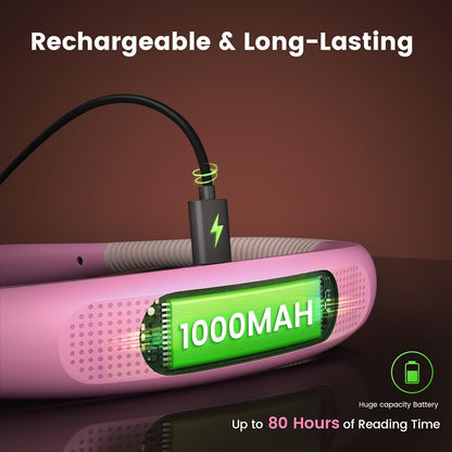 Glocusent Upgraded LED Neck Reading Light, Book Light for Reading in Bed