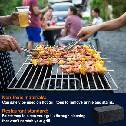 4 Pack Grill Cleaner Brick, Heavy Duty Pumice Stone Cleaning Brick