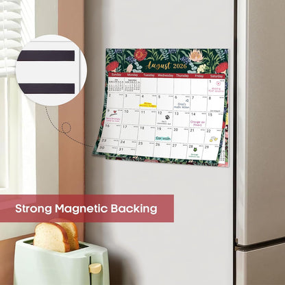 2026-2027 Magnetic Calendar for Refrigerator, Apr 2026-Dec 2027 | 21-Month Fridge Calendar 2026-2027 for Home Planning, Scheduling and Easy Organization, Greenery