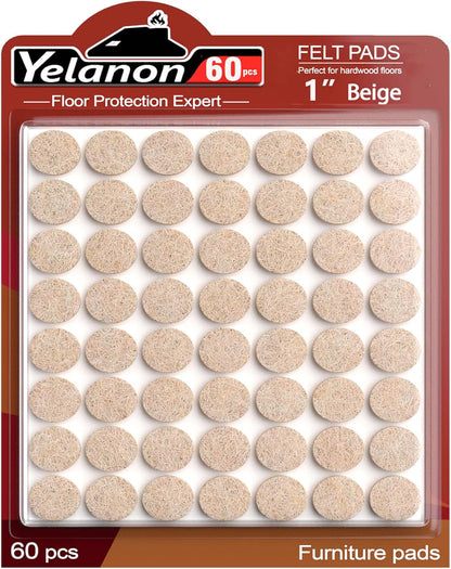 Felt Furniture Pads -182 Pcs Premium Felt Pads for Chair Legs Furniture, Floor Protectors for Hardwood Floors, Black