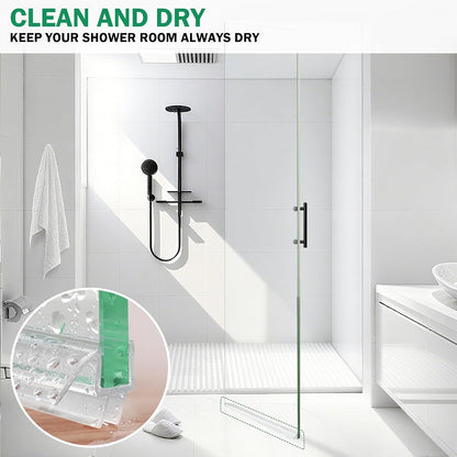 Shower Door Bottom Seal 2-Pack, 36"(914mm) Long PVC Strips with Drip Rail for 5/16"(8mm) Glass Door, Prevent Water from Spilling and Keeps The Room Clean