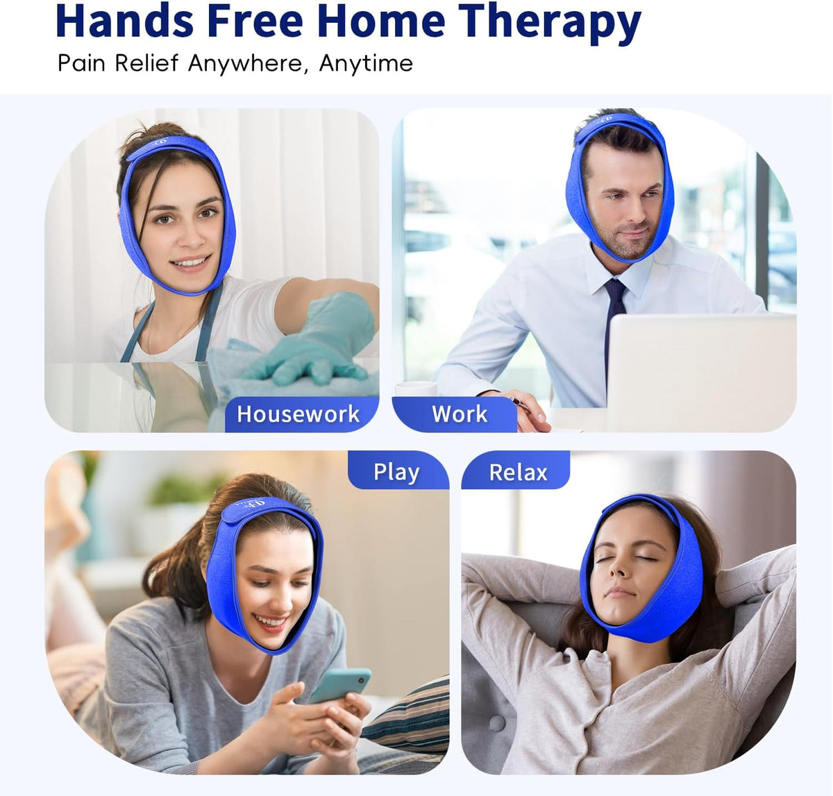 Wisdom Teeth Ice Pack Head Wrap for Pain Relief - Cold Hot Therapy for Face