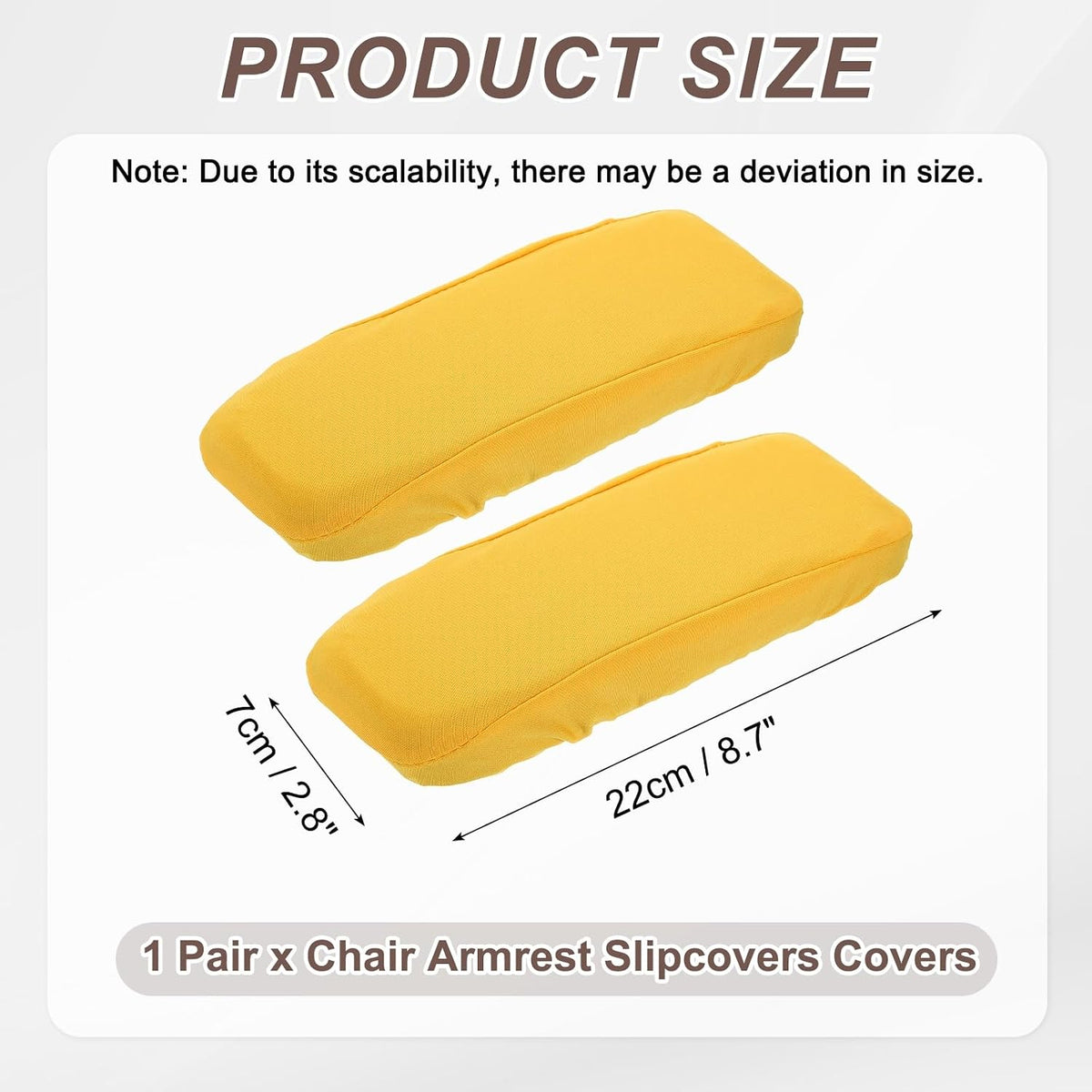 uxcell Chair Armrest Slipcovers Covers, 32 x 8cm Polyester Removable Seat Hand Rest Protector for Office Chairs Desk Chair(Dark Gray)