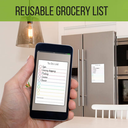 Dry Erase Small Magnetic to Do List White Board for Fridge A5 - Lined Dry Erase Todo List for Refrigerator - Daily Magnetic Planner - Mini Whiteboard Checklist - Magnet Task List White Board