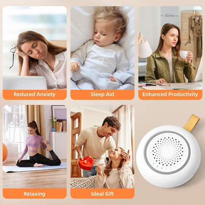 Hatch Portable Pink Sound Machine, Nature Sound White Noise Sound Machine with Night Light for Sleep, Meditation, Relaxation, Anxiety Relief, Concentration for Adults Kids Baby ADHD Home Office Travel