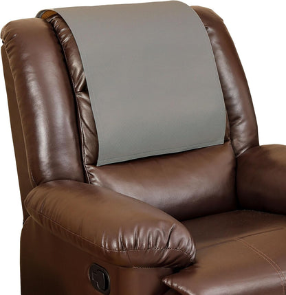 Non Slip Recliner Headrest Protector Washable Faux Leather Headrest Covers for Recliner Chair Waterproof Couch Head Rest Covers for Sofa,Furniture,Office Chair,Theater Seat
