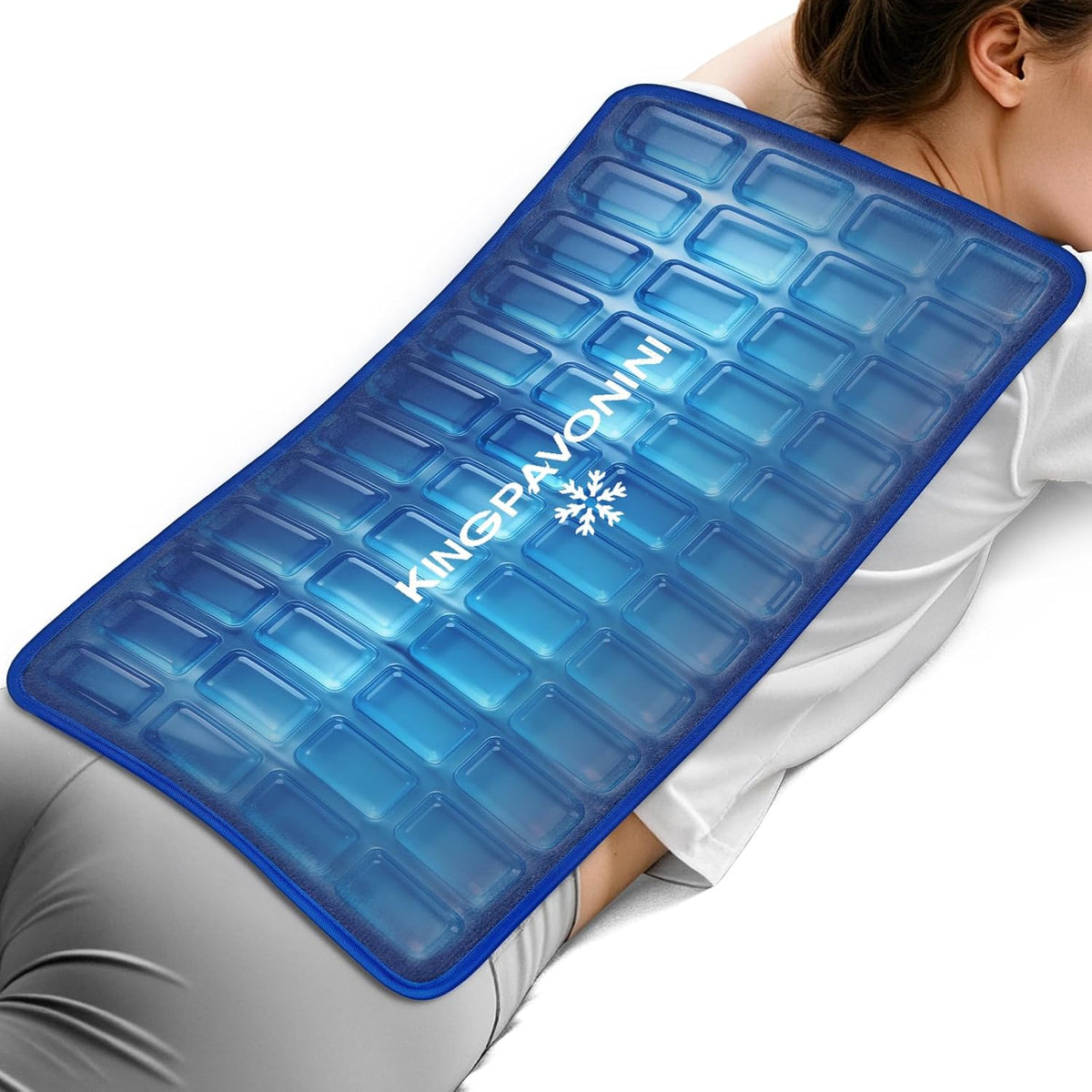 KingPavonini Soft Large Ice Pack for Injuries Reusable with Straps, 11"x15"