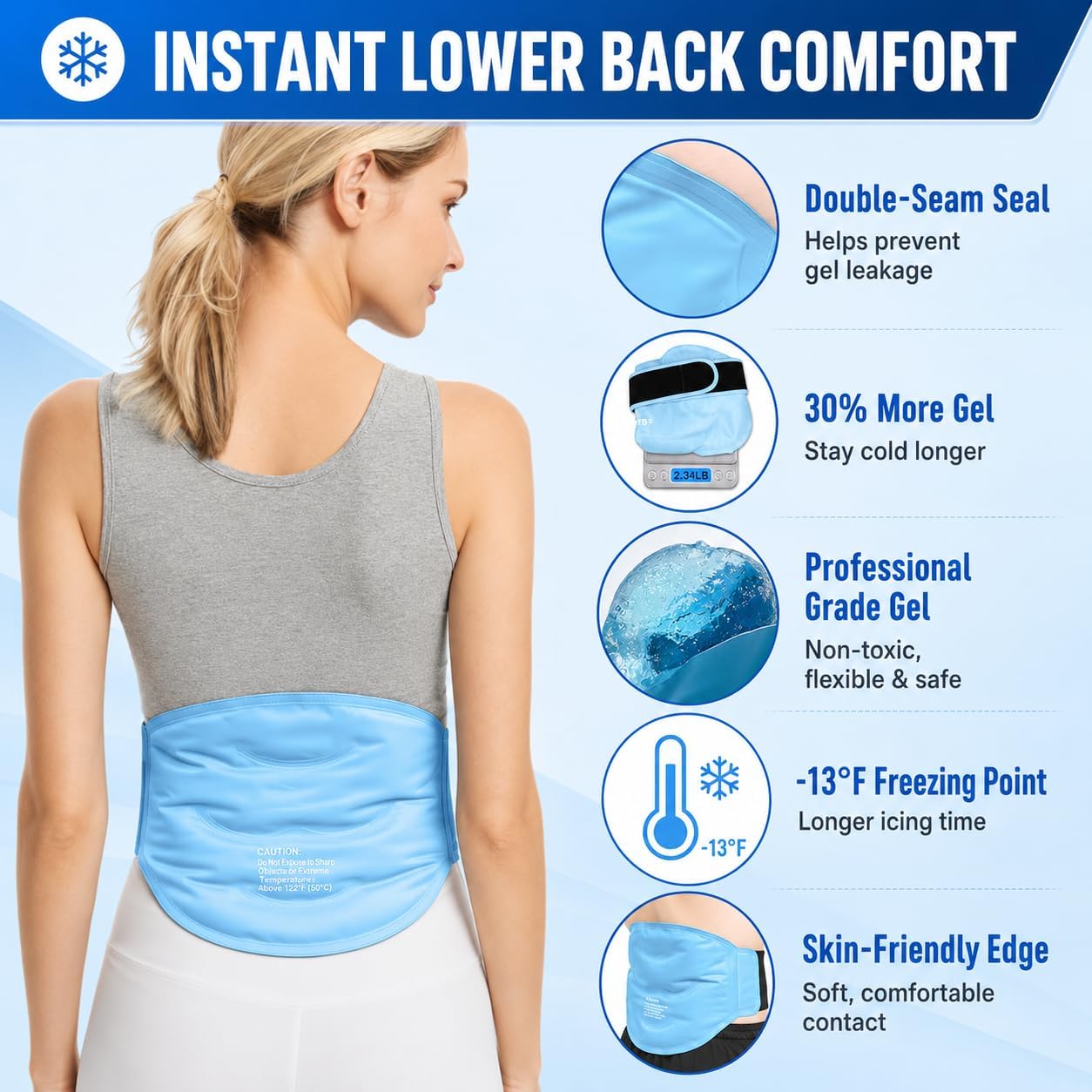 Neck and Shoulder Ice Pack for Pain Relief, Extra-Large Reusable Hot & Cold Gel Wrap, Therapy for Rotator Cuff, Muscle Spasms, Swelling, Surgery Recovery – Long-Lasting Cold Compress