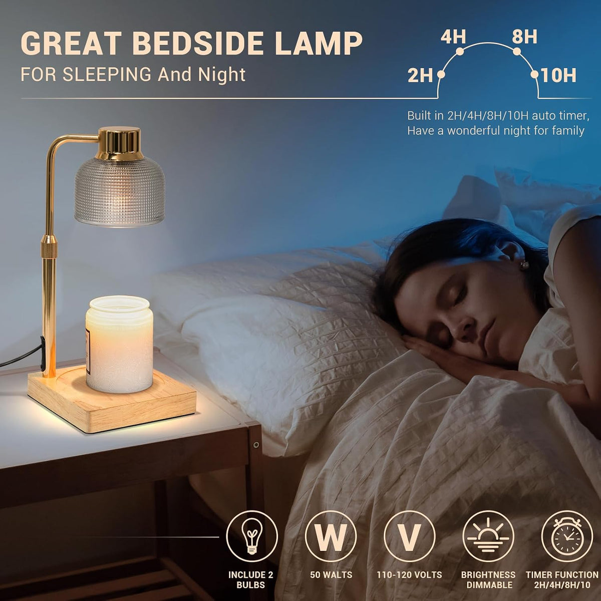 Candle Warmer Lamp with Timer, Birthday Gift for Women, House Warming Gift