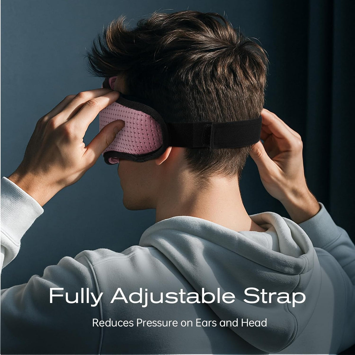 Sleep Mask with Bluetooth 5.4 Headphones, Removable 3D Eye Cups, Timing Sleeping Headphones for Side Sleepers, Wireless Music Eye Mask Speakers for Men, Women, Tech Gifts, Pink