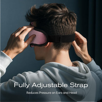 Sleep Mask with Bluetooth 5.4 Headphones, Removable 3D Eye Cups, Timing Sleeping Headphones for Side Sleepers, Wireless Music Eye Mask Speakers for Men, Women, Tech Gifts, Pink