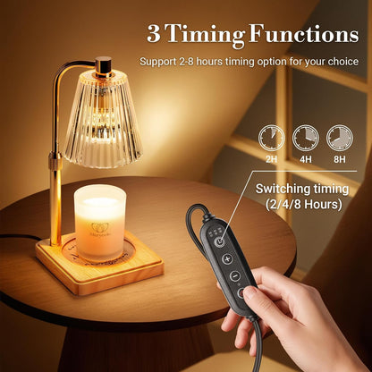 Marycele Candle Warmer Lamp with Timer, Vintage Home Decor, Gifts for Women
