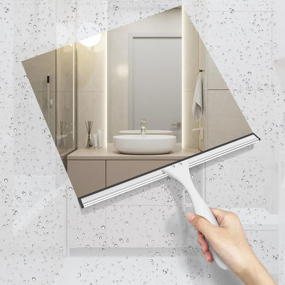 AmazerBath Squeegee for Shower Glass Door, All-Purpose Squeegee with Hook for Shower Doors, Windows, Mirrors, Tiles and Car Glass, 10 Inches