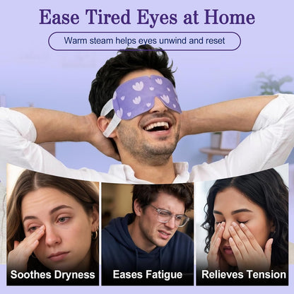 20 Pack Steam Eye Mask, Heated Eye Mask, Warm Compress for Eyes Unscented