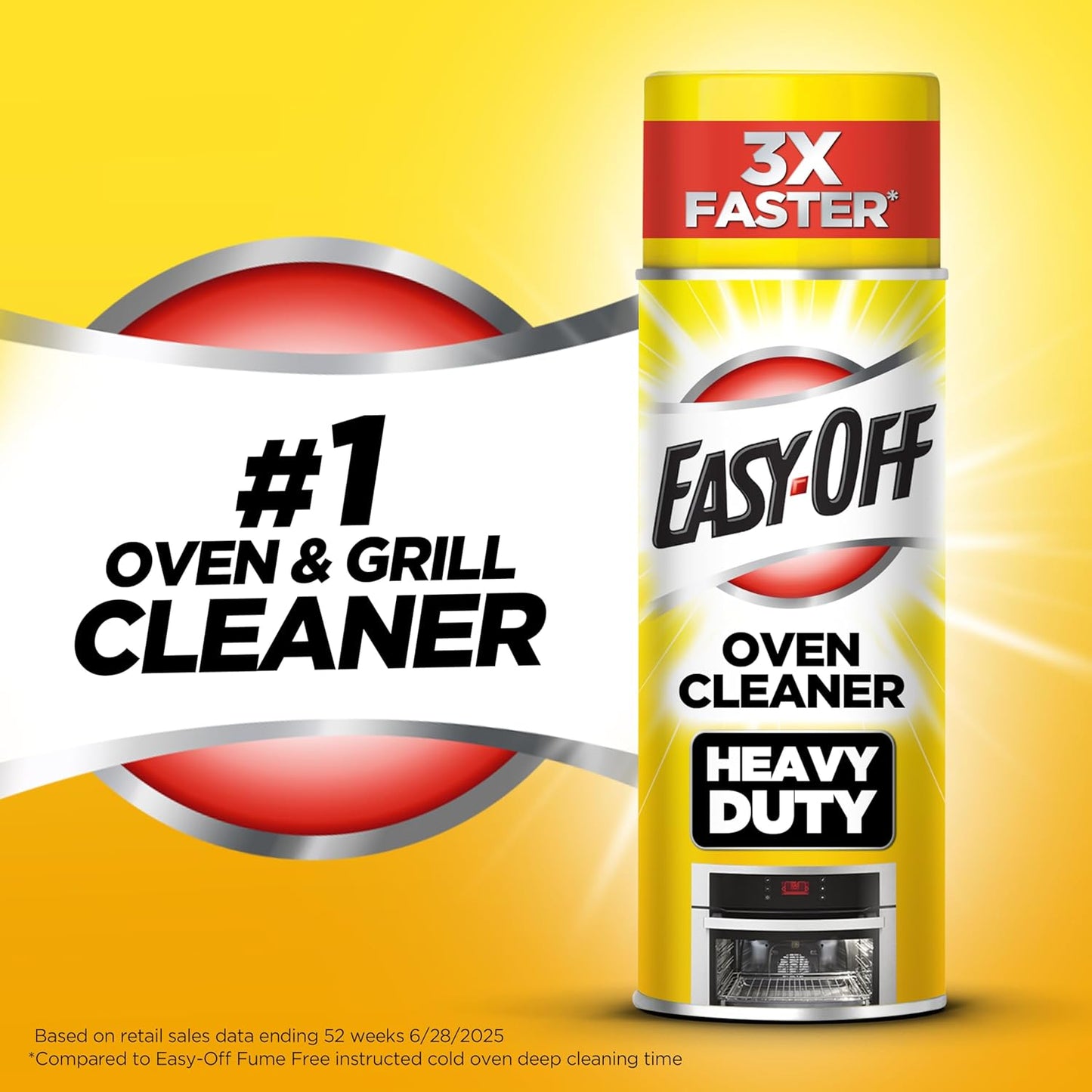 Easy Off Heavy Duty Oven Cleaner, Destroys Tough Burnt on Food and Grease, Fresh Scent, 14.5 oz Can