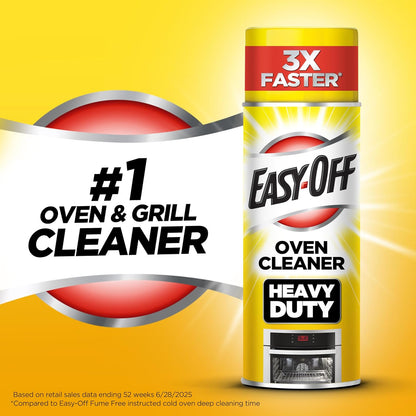Easy Off Heavy Duty Oven Cleaner, Destroys Tough Burnt on Food and Grease, Fresh Scent, 14.5 oz Can