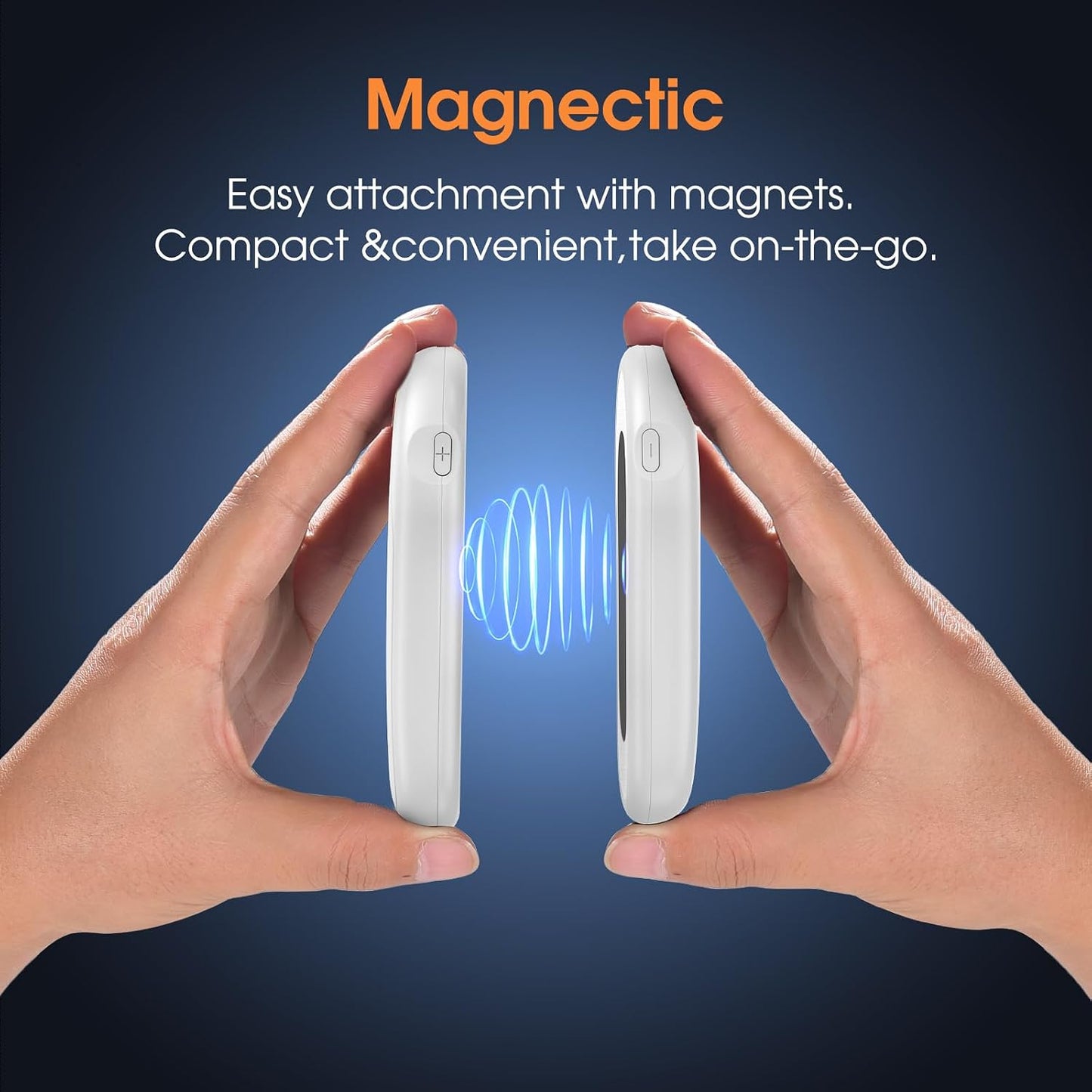 Hand Warmers Rechargeable,2 Pack Double Sided Heating Warmer That Surrounds Warmth for Palm and Fingers,Magnetic Electric Handwarmers 10000mAh with Adjustable Temp,Winter Gifts for Men and Women