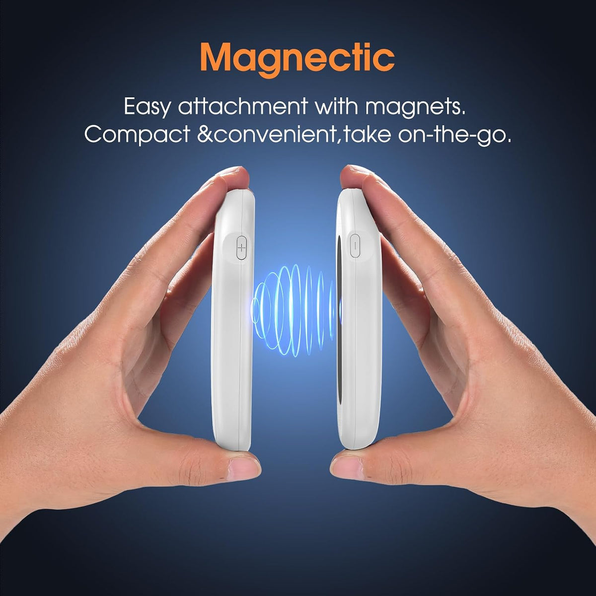 Hand Warmers Rechargeable,2 Pack Double Sided Heating Warmer That Surrounds Warmth for Palm and Fingers,Magnetic Electric Handwarmers 10000mAh with Adjustable Temp,Winter Gifts for Men and Women