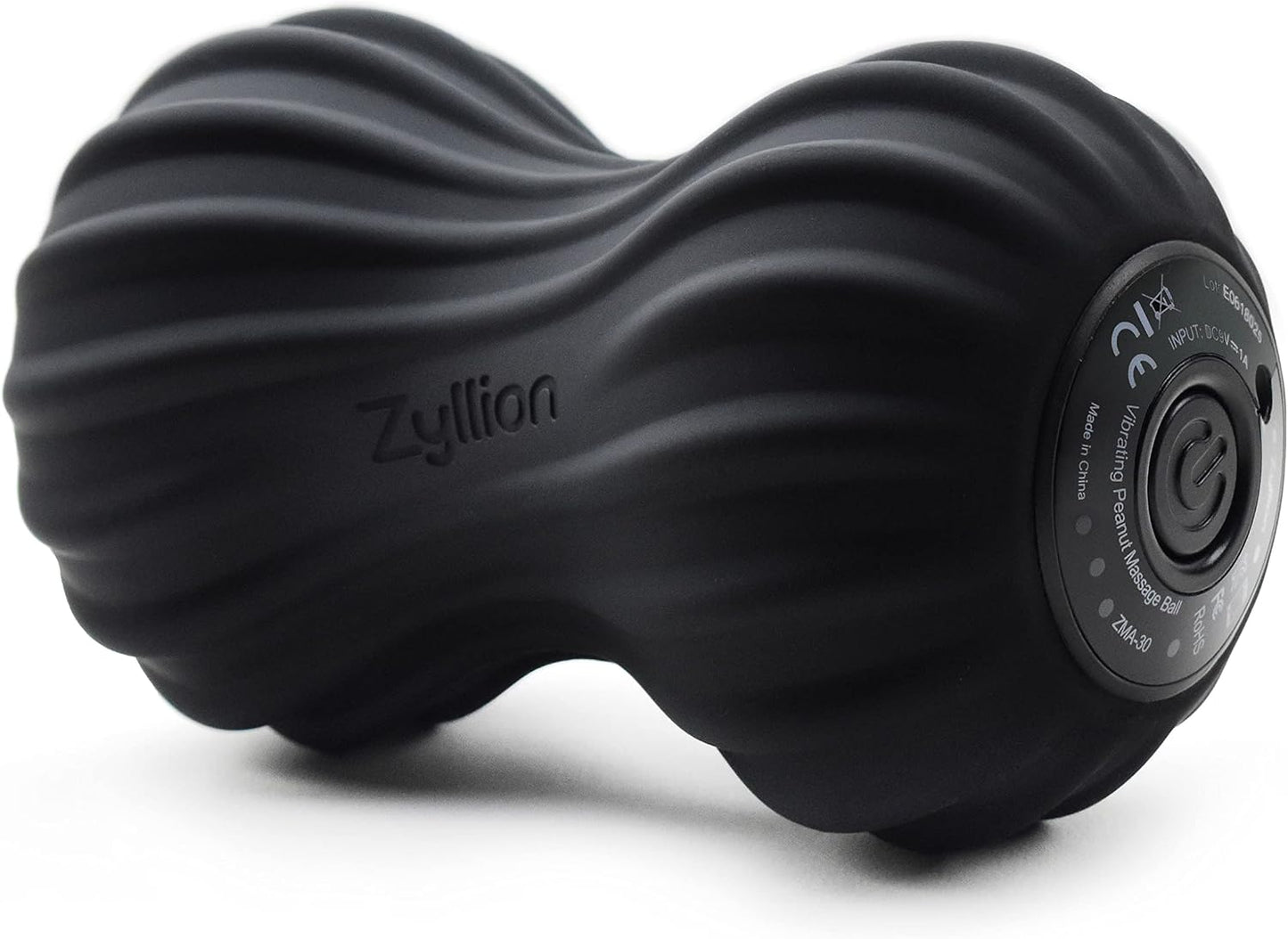 Zyllion ZMA-30 Vibrating Peanut Massage Ball Roller for Pain Relief, Orange | Cordless, Deep Tissue, Electric, Rechargeable, Body Massager, 4 Modes, Physical Therapy, Muscle Recovery, Myofascial Release