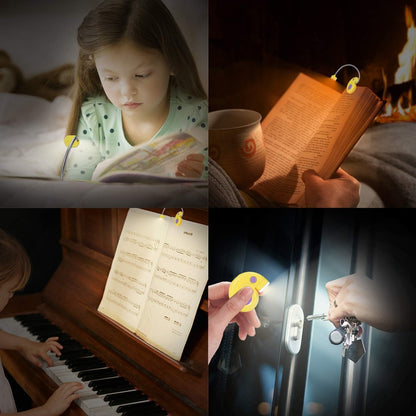 Kids Rechargeable Book Light, Clip on Reading Light for Kid, Kids Reading Lights, Amber Book Light for Reading in Bed, 2 Lighting Modes, Blue Light Blocking, Bookmark Light for Bookworms-Green