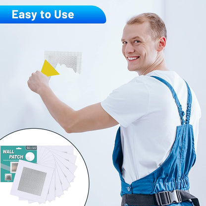 Ranekie 14 Pack Drywall Repairs Patch, 4/6/8 Inch Drywall Repair Kit with Extended Self-Adhesive Mesh,Large Hole Patch Repair for Drywall,Heavy Duty Dry Wall Hole Repair Patch