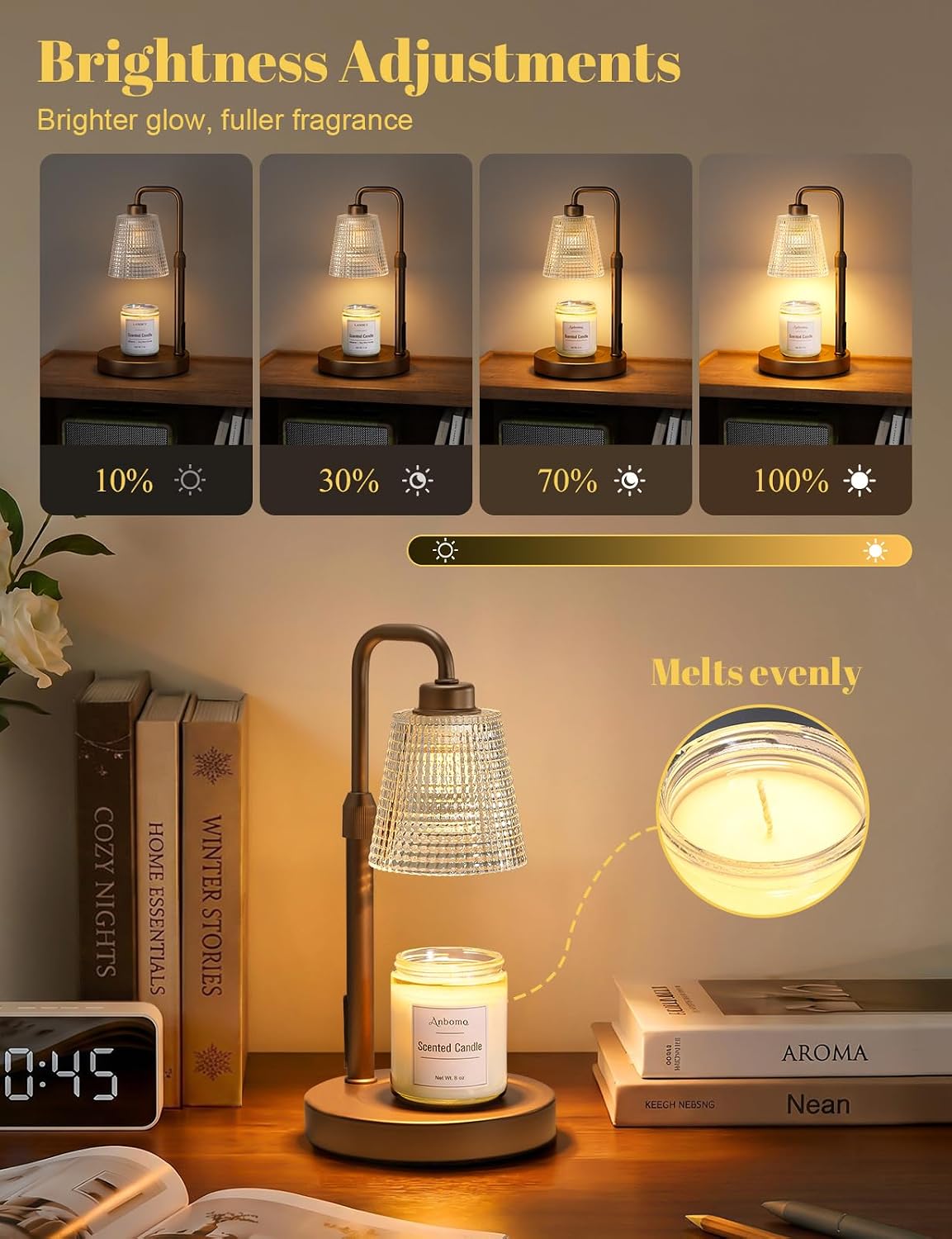 Candle Warmer Lamp with Timer, Birthday Gifts for Women, Ideal Fall Decor