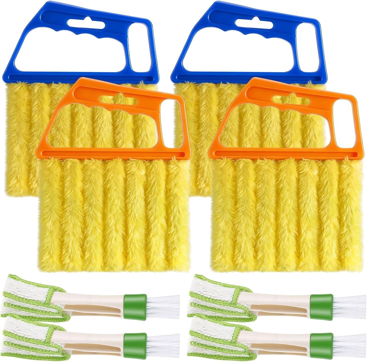 8PCS Window Blind Cleaner Duster Tool, 7-Finger Microfiber Blind Duster | Removable and Washable, Cleaning Tools for Window Shutters & Air Vent