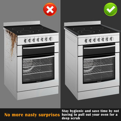 Silicone Stove Counter Gap Cover - 25 Inch Gap Filler 2 Pack Black | Long gap filler seals spills between kitchen appliances Stovetop oven countertop; stove gap cover, gas stove side gap covers