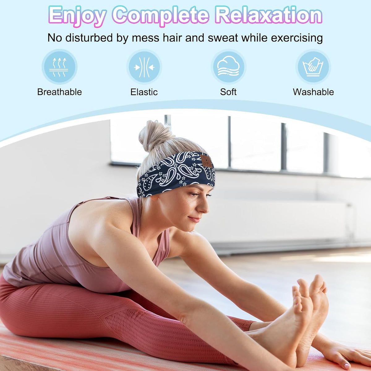 2-Pack Sleeping Headphones, Headband Headphones for Side Sleepers