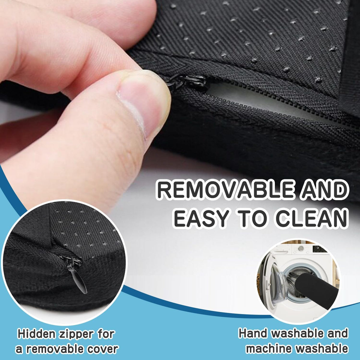 Office Chair Armrest Covers – Memory Foam Armrest Pads Ergonomic Forearm Support Pillow with Non-Slip Cushion for Office Chairs Gaming Chairs Wheelchairs (Black, Set of 2)