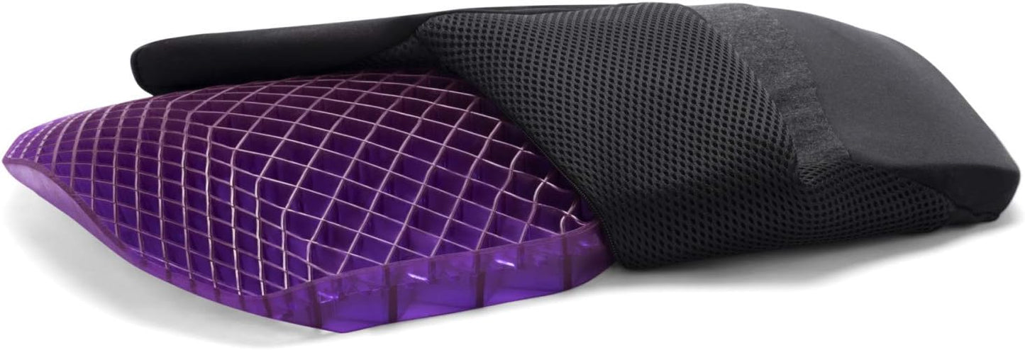Purple Ultimate Seat Cushion, Large 2.5 Inch Gel Seat Cushion | GelFlex Grid for Office Chair, Gaming, Car - Pressure-Reducing for Long Sitting, Temperature-Neutral, No-Slip - Made in USA