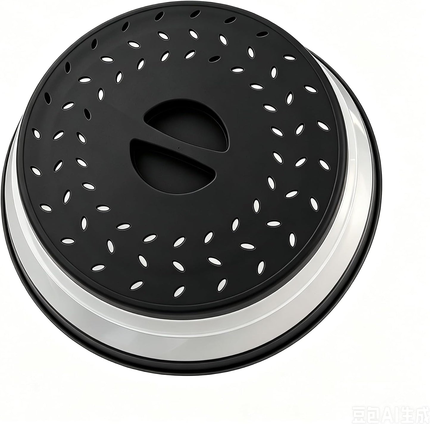 Collapsible Microwave Splatter Cover (12.4 IN,black) | Microwave Plate Cover With Steam Vent