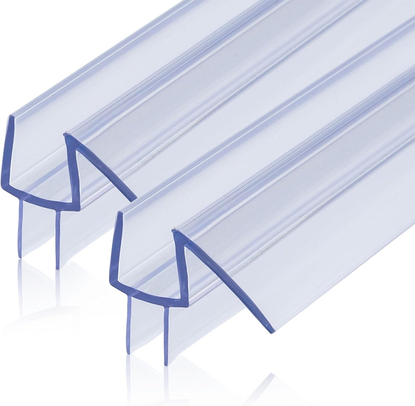 2-Pack ShowerDoor Bottom Seal 3/8" x 36" Polycarbonate Frameless Ultra Clear Shower Door Seal Strip for Glass Doors Stop Leaks and Create a Water Barrier Replacement Shower Cubicle