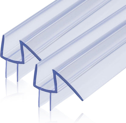 2-Pack ShowerDoor Bottom Seal 3/8" x 36" Polycarbonate Frameless Ultra Clear Shower Door Seal Strip for Glass Doors Stop Leaks and Create a Water Barrier Replacement Shower Cubicle