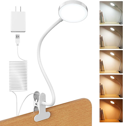 LiFMIRA Bed Lamp Clip on Light 8W 66 LED Reading Light for Bed White