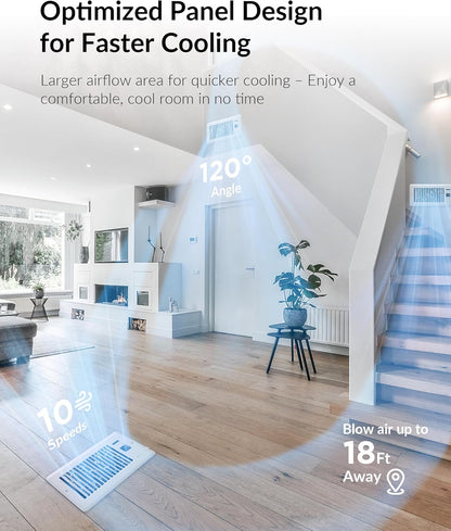 Howeall 4" x 10" Super Quiet Register Booster Fan - Upgrade Smart Register Vent with Ionizer and Dual Intelligent Thermostat Control - Heating Cooling Vent Fan Booster - Charleston Design (ORB)