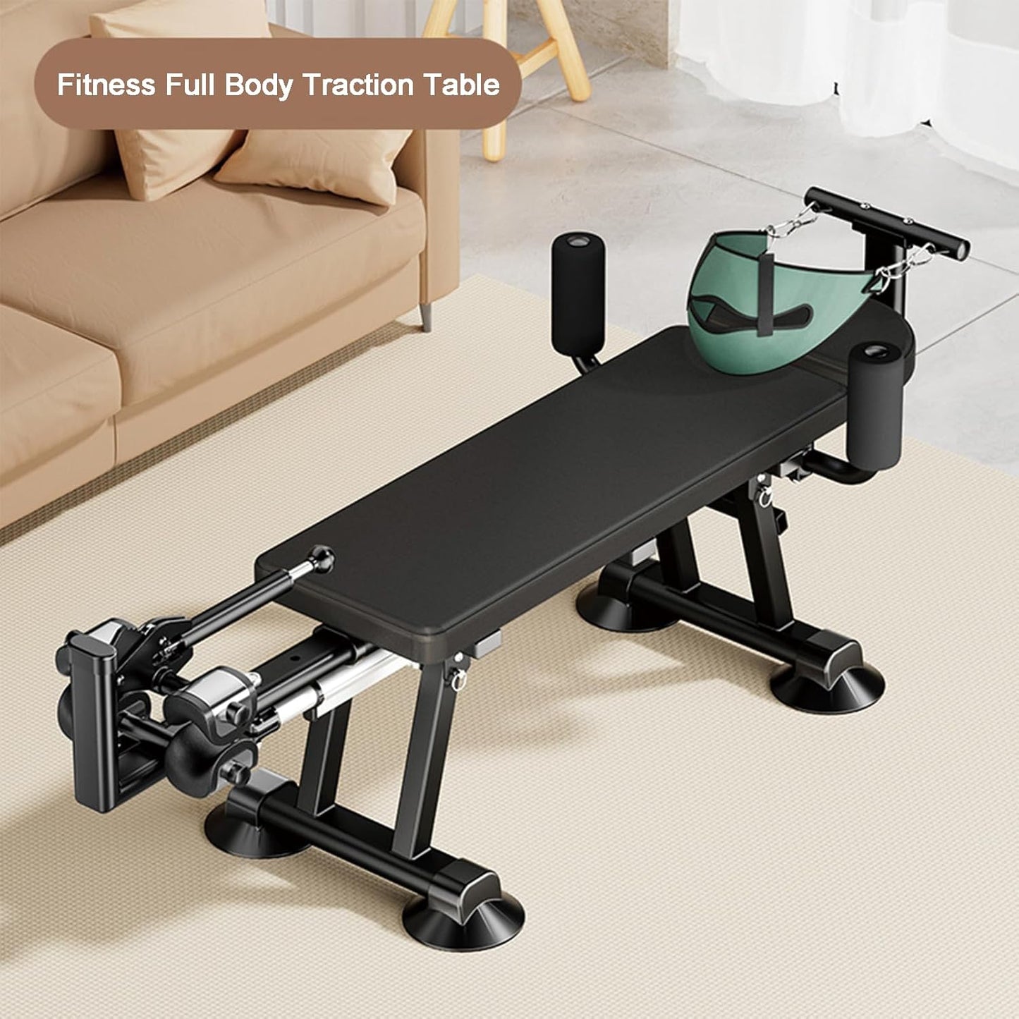 Fitness Full Body Traction Table, Massage Cervical Traction Bench & Lumbar Traction Bed, Home Stretch Decompression Machine, Alternative Inversion Traction Table