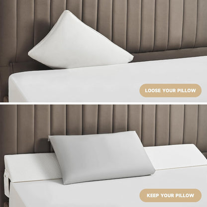 IFNOW Queen Size(60"x6"x10") Bed Wedge Pillow for Headboard, Mattress Gap Filler(0-8"), Bed Wedge for Gap Between Your Headboard and Mattress Dark Grey | High-Density Foam,Fills 0-8"Mattress Gap,Prevents Pillow & Items Falling,Works with Headboard or