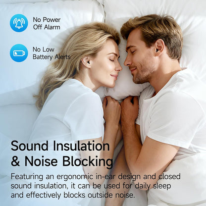 Sleep Earbuds for Side Sleepers, Mini Invisible Wireless Bluetooth 6.0 Micro Sleep Headphones, Hidden Earbuds with LED Screen for Small Ears Sleeping Working, Exercise, Hiking(Black)
