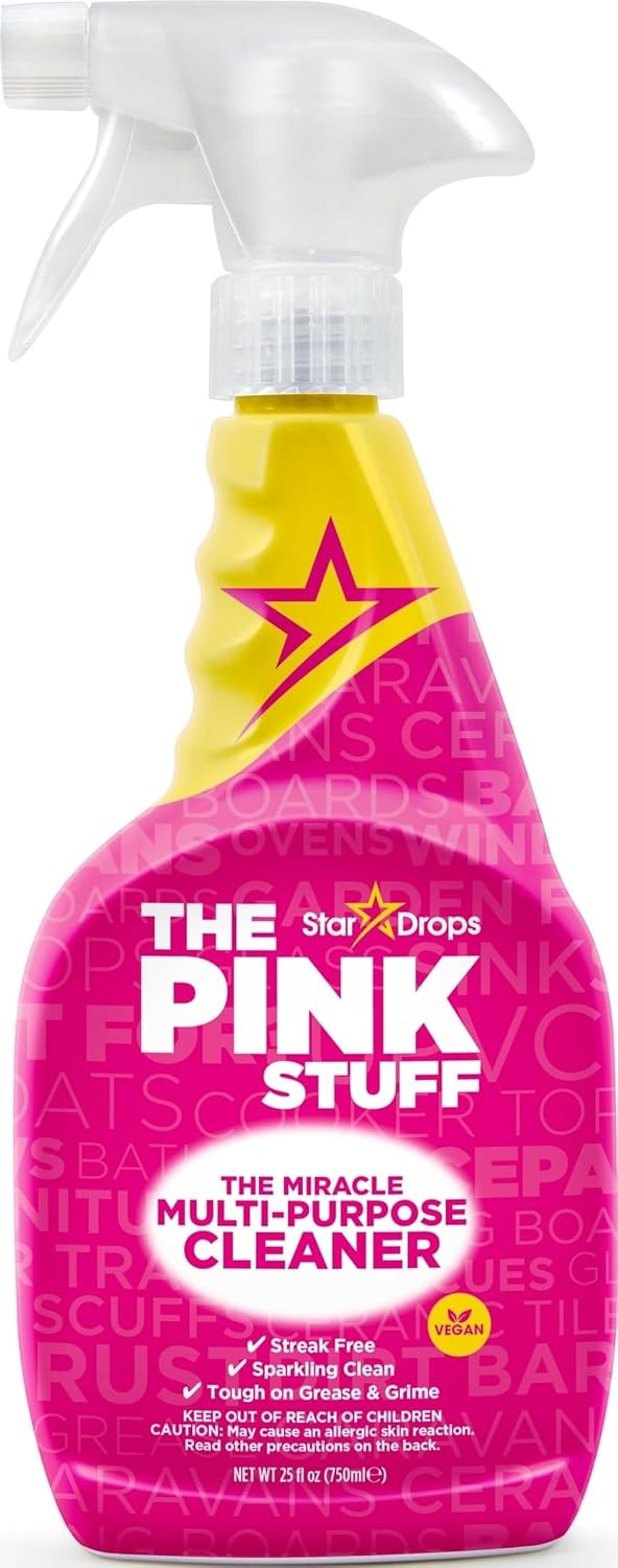 The Pink Stuff Miracle Multi-Purpose Cleaner Spray, 30 fl oz | Now 20% More, All-Purpose Cleaning Solution, For Kitchens, Bathrooms, Floors & More, Cuts Through Grease & Grime, Powerful