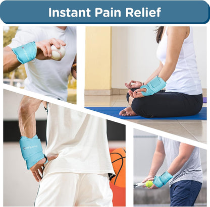 Comfytemp Wrist Ice Pack Wrap Carpal Tunnel Relief Wrist Brace, 2 Packs