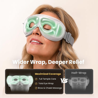BOB AND BRAD Eye Massager with Heat and Cooling, FSA-HSA Eligible, Heated Eye Massager Mask for Dry Eyes, Migraines, Headaches Relief, Reduce Strain, Improve Sleeping, Birthday Gift for Women Men