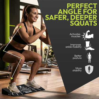 Squat Wedge Block – Non-Slip EVA Material Slant Board with 15°/30°/40° Angle Markings, 15° Heel-Elevated Incline Squat Wedge for Deep Squats & Calf Stretches (Gym, Home, Therapy & Yoga)