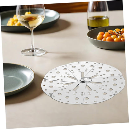 VALICLUD Adjustable Stainless Steel Anti-overflow Lid Multifunctional Spill Stopper Cover for Pots and Pans Household Kitchen Cooking Use