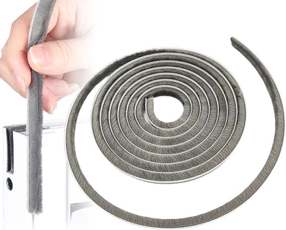 16 Ft (5m) 196 Inch Sliding sash Windows Doors Tape Pile Draught excluder Brush Seal Strip weatherstrip 7mm x 12mm (7/24 1/2 Inch, Gray)
