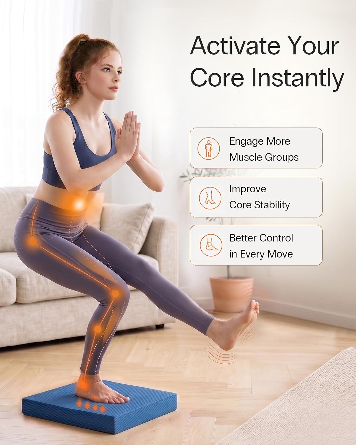 StrongTek Foam Balance Pad, High-Density TPE, 15.8 x 13 x 2 in, Non-Slip | Water-Resistant, Supportive Cushioning, Kneeling Support, Core Strength and Stability Training, Physical Therapy and Yoga