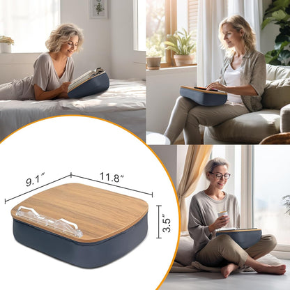 ERGONOV Lap Beanbag Book Stand for Hands Free Reading Comfortable Reading Pillow Stand Minimize Neck Strain Perfect Idea for Book Lovers in Dorm Room or Anywhere Else with Bookseat(Gray) | Minimize Neck Strain Perfect Idea for Book Lovers in Dorm Room or