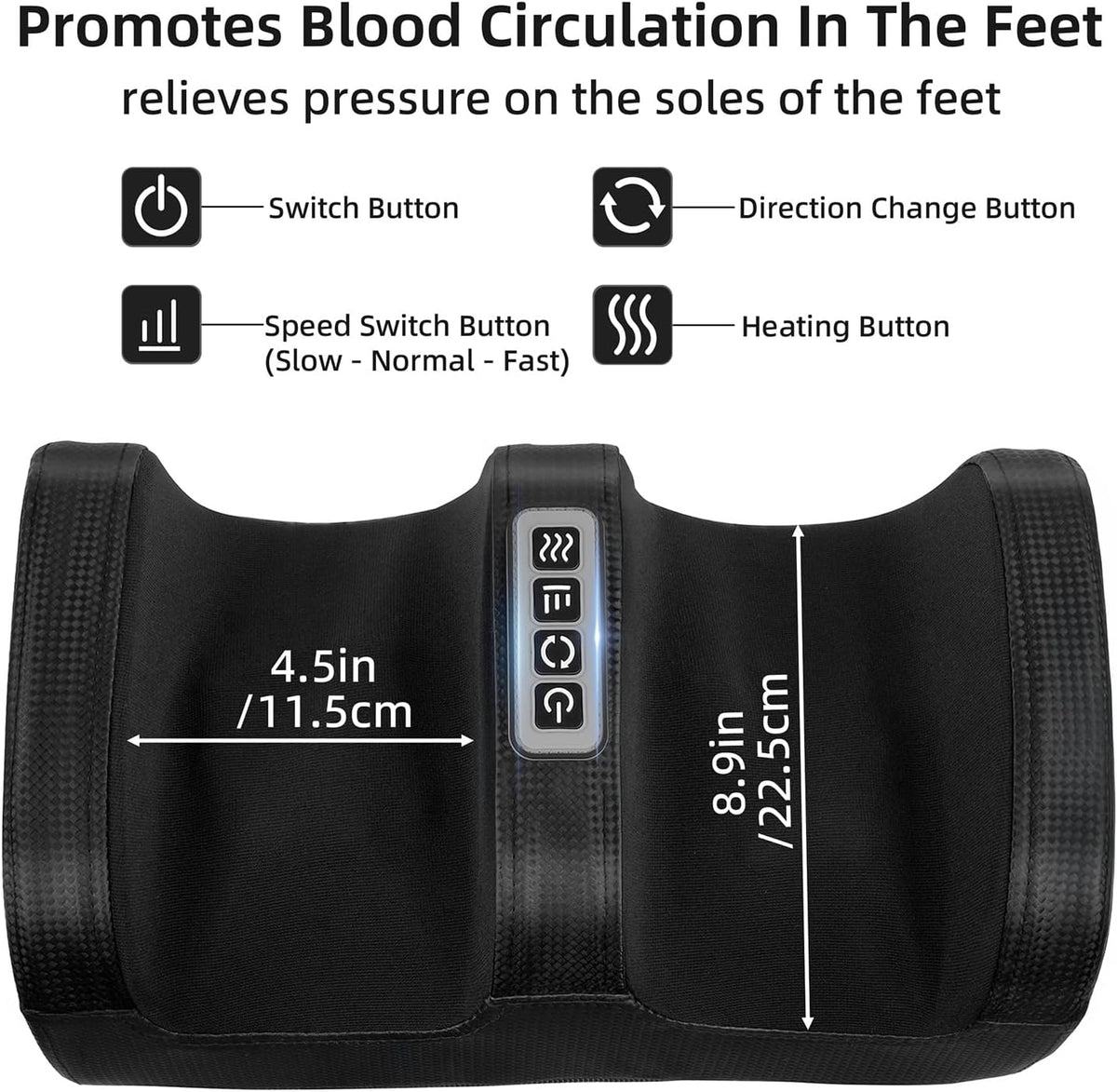 cotsoco Foot Massager with Heat, Foot Massager for Foot Massage and Calf Massage,Foot and Calf Massager with Roller, Feet Massager Suitable for Relax at Home or Office, Gifts for Mom Dad Women Men