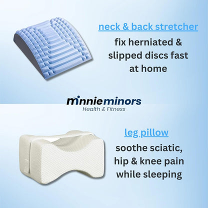 Acemend Neck & Back Stretcher Refresh Neck & Back Stretcher Posture Corrector Lumbar Back Stretcher for Lower Back Pain Relief Adjustable Sciatica Pain Relief Device Lower Back Upper Back (Blue)