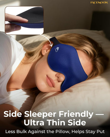 Sleep Mask for Side Sleepers: Lash Extensions 3D Contoured Eye Mask – Airplane Travel Essential, Zero-Pressure Light Blackout Eye Mask for Women – Soft Night Blindfold for Long Flights (Purple)
